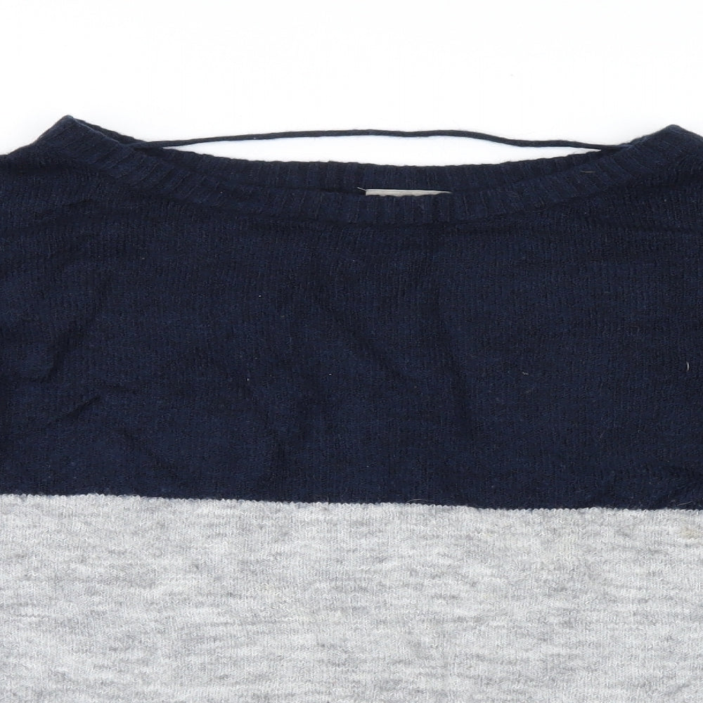 VERO MODA Mens Blue Striped  Pullover Jumper Size L