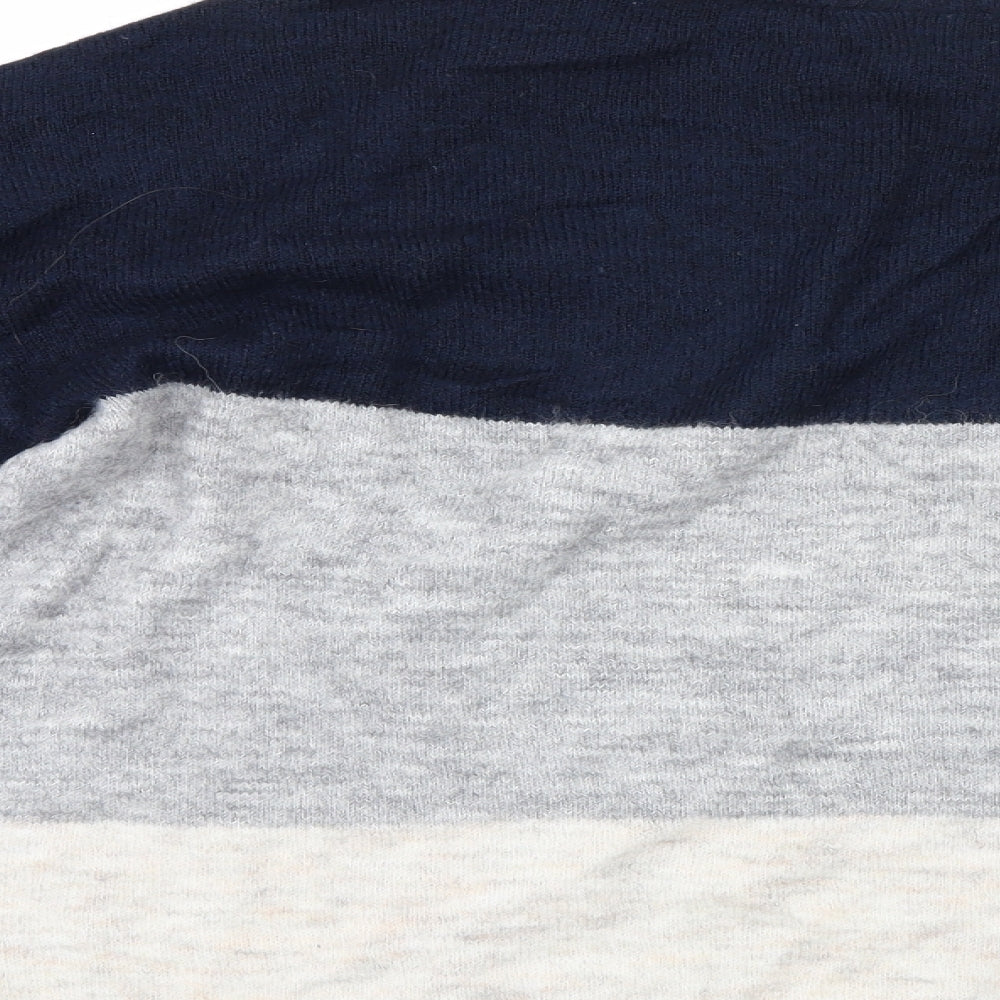 VERO MODA Mens Blue Striped  Pullover Jumper Size L