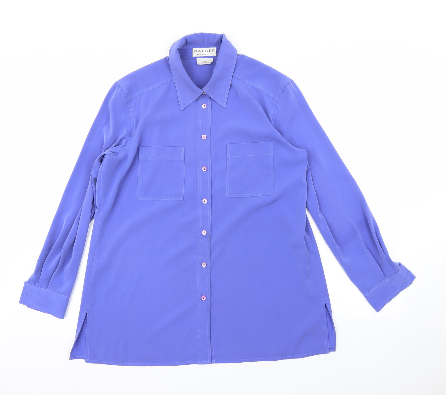 jarger Womens Purple   Basic Button-Up