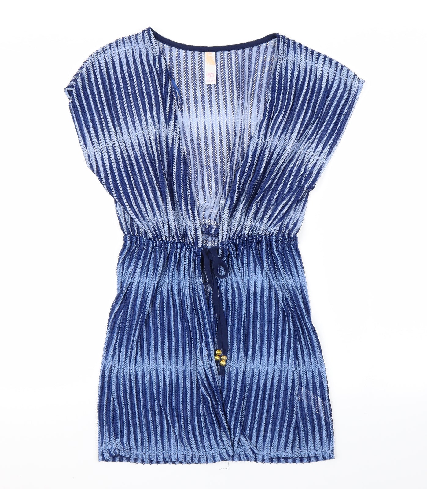 Preworn Womens Blue Striped  Jacket  Size 10  - Beach Wear