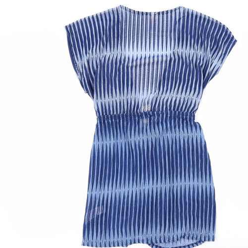 Preworn Womens Blue Striped  Jacket  Size 10  - Beach Wear