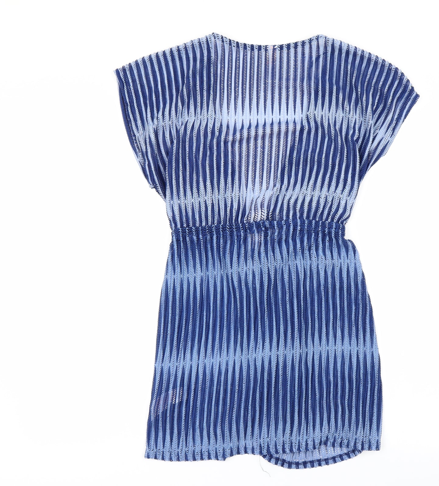 Preworn Womens Blue Striped  Jacket  Size 10  - Beach Wear