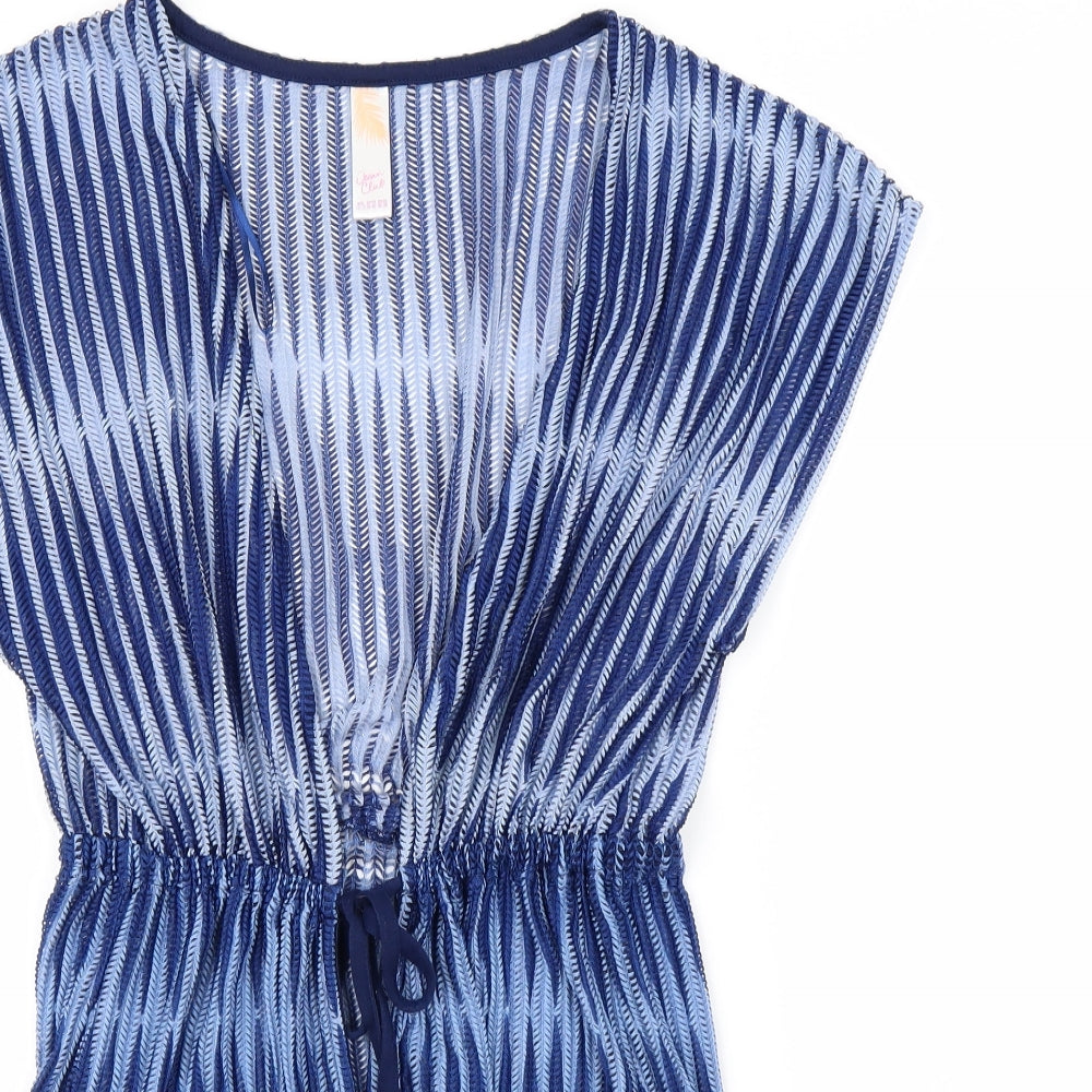 Preworn Womens Blue Striped  Jacket  Size 10  - Beach Wear