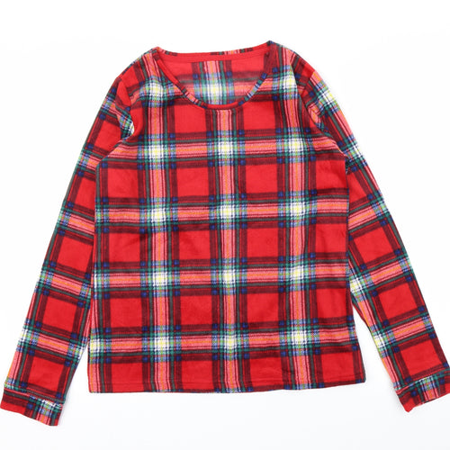 Marks and Spencer Womens Red Check  Babydoll Pyjama Top Size 8