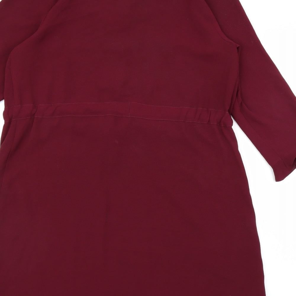Papaya Womens Purple   T-Shirt Dress  Size 12  - tie up waist