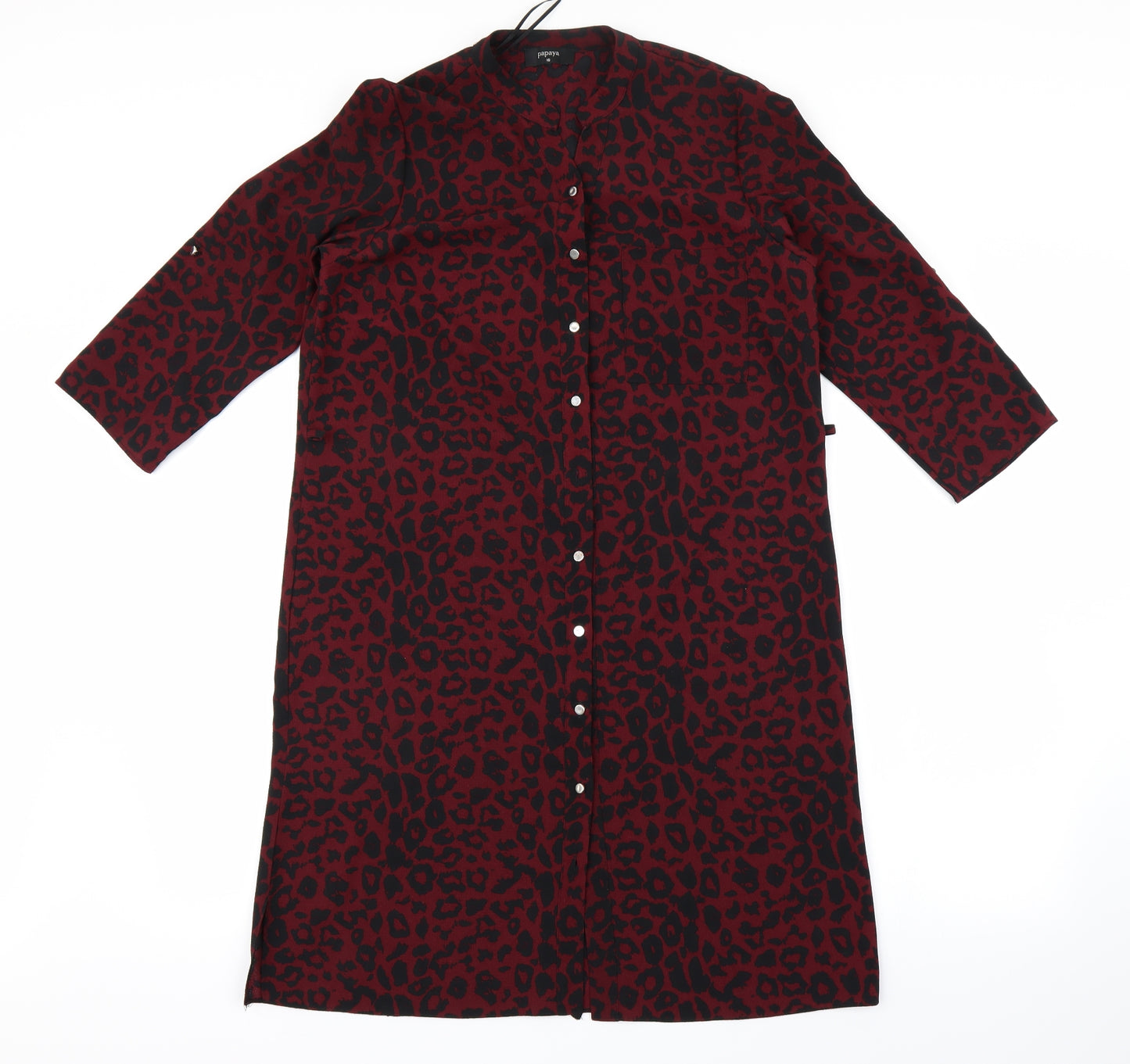 Papaya Womens Purple Animal Print  T-Shirt Dress  Size 10