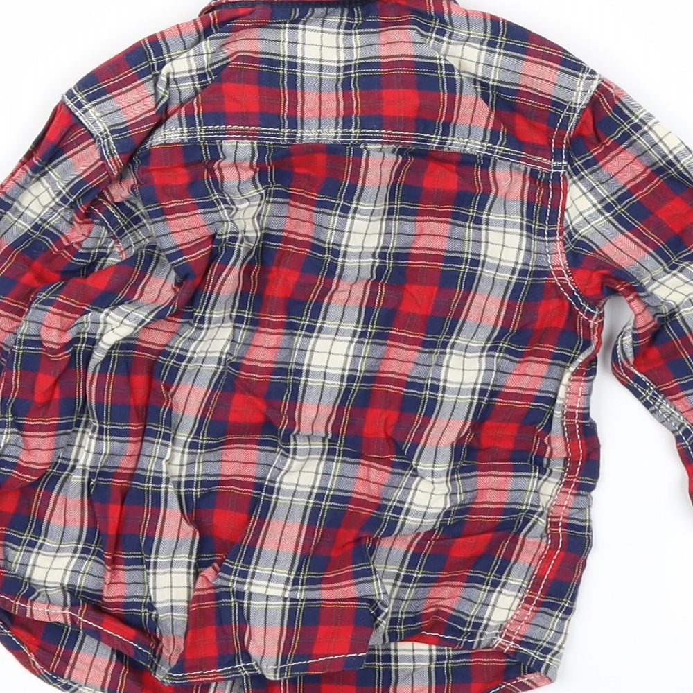 NEXT Boys Red Check  Basic Button-Up Size 3 Years