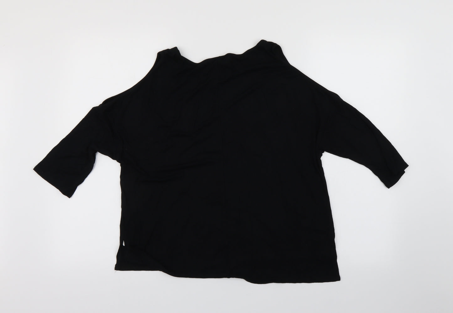 NEWLOOK Womens Black   Basic T-Shirt Size 14  - cut out shoulder