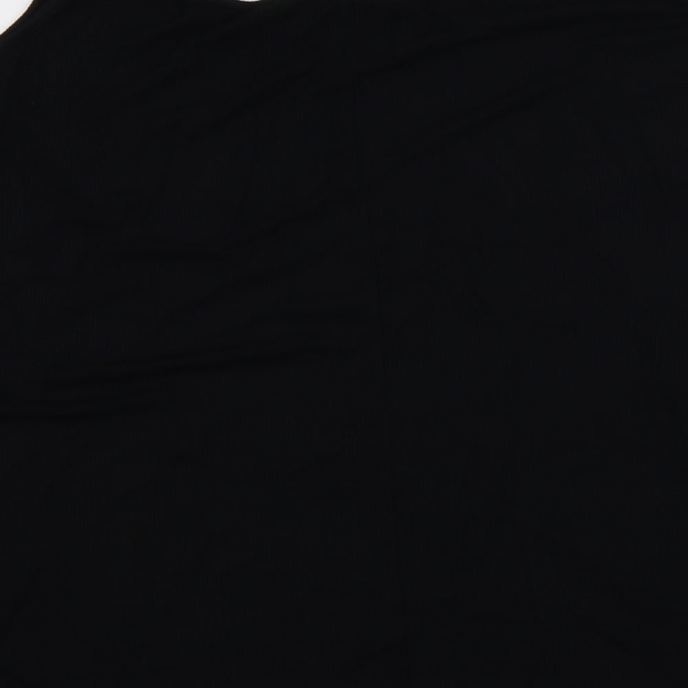 NEWLOOK Womens Black   Basic T-Shirt Size 14  - cut out shoulder