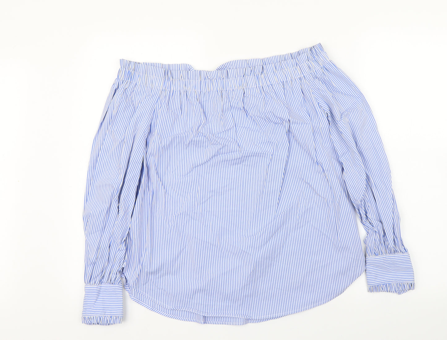 NEWLOOK Womens Blue Striped  Basic Blouse Size 14