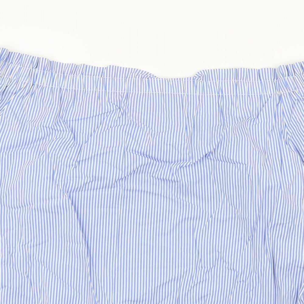 NEWLOOK Womens Blue Striped  Basic Blouse Size 14
