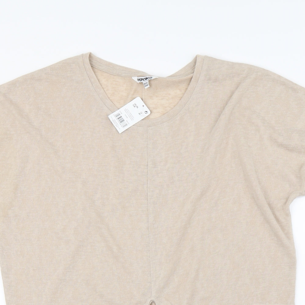 pep&co Womens Brown   Basic Polo Size 12