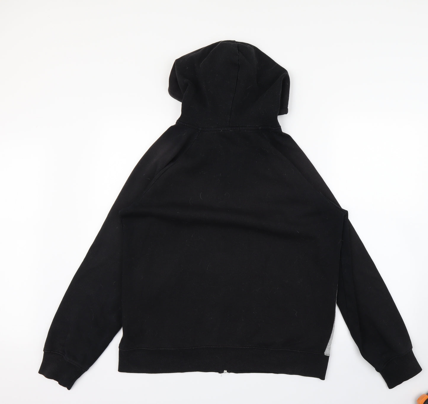 peacock Mens Black Striped  Full Zip Hoodie Size L