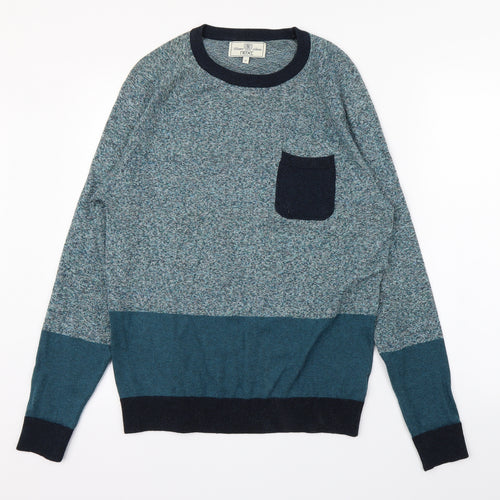 NEXT Mens Blue Striped  Pullover Jumper Size M