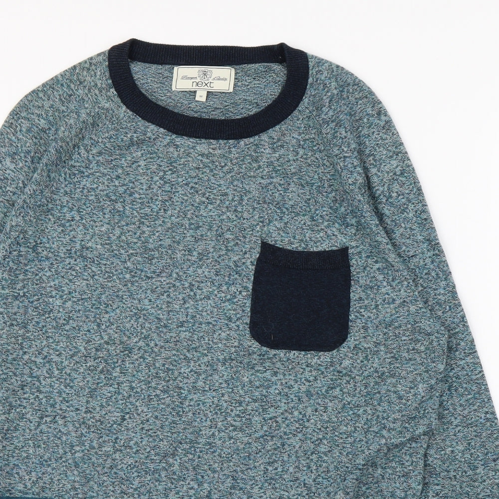 NEXT Mens Blue Striped  Pullover Jumper Size M