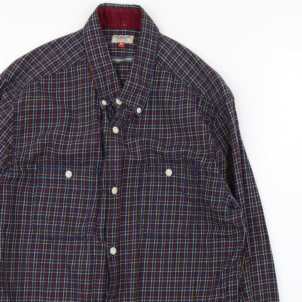 NEXT Mens Blue Check   Polo Size M