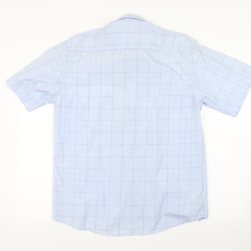 Propeller Mens Blue Check   Polo Size L