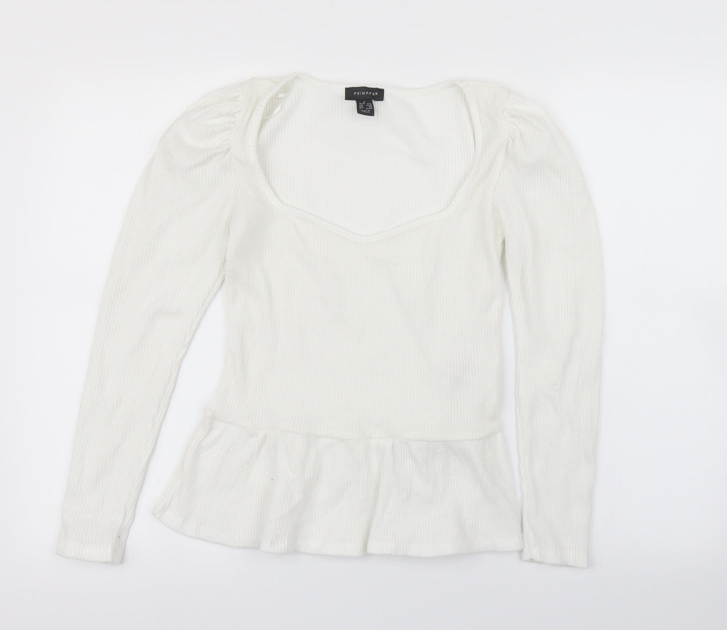 Primark Womens White   Basic T-Shirt Size S