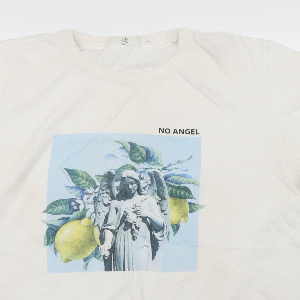 Missguided Womens White   Basic T-Shirt Size L  - NO ANGEL