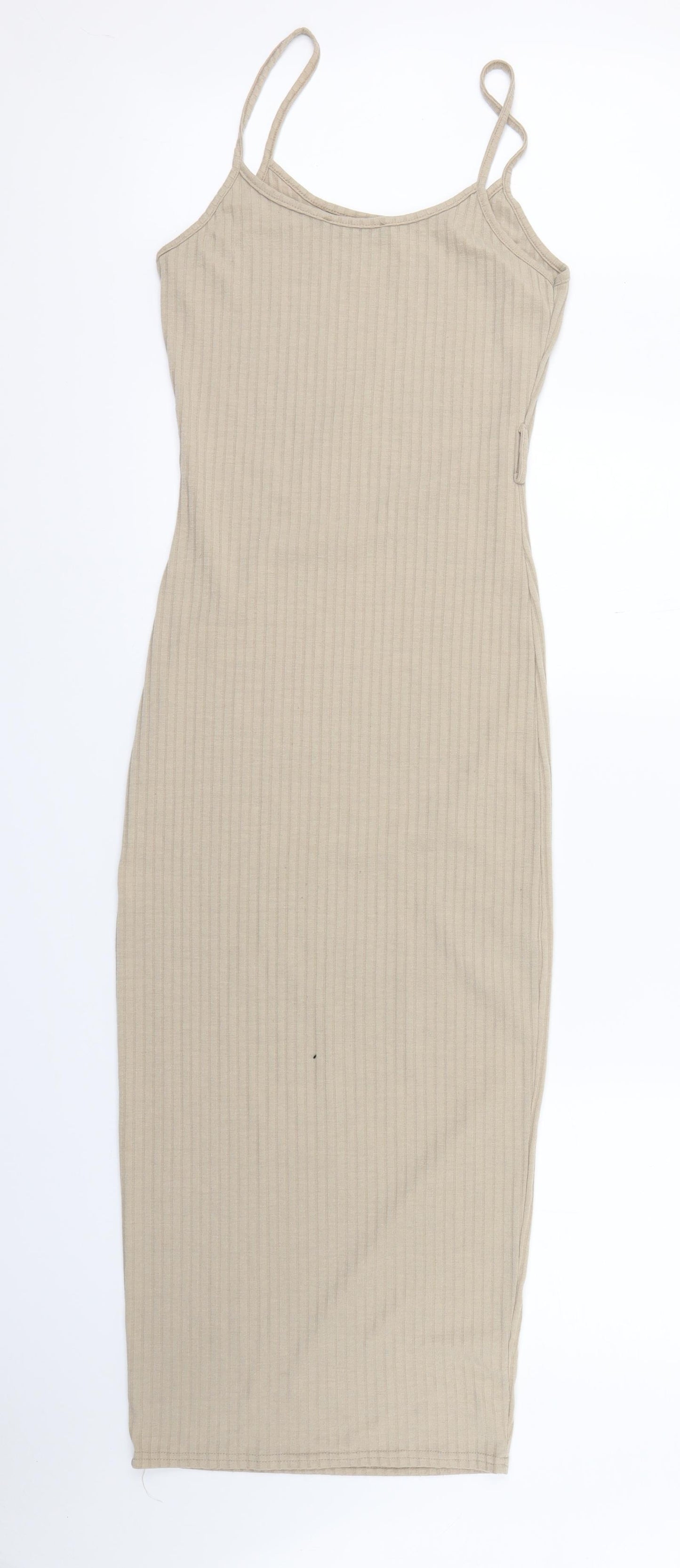 MISS GUIDED Womens Brown Striped  Maxi    - no belt