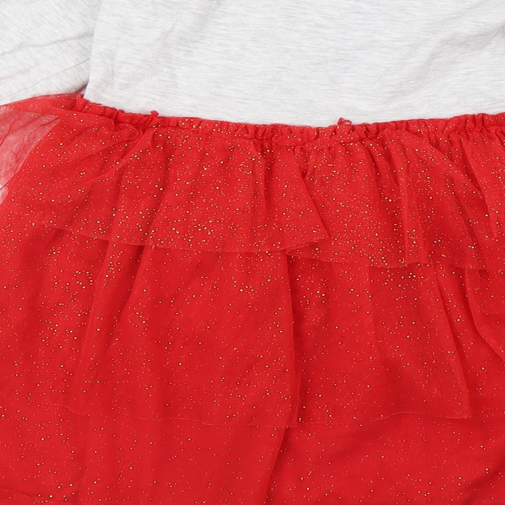 pep&co Girls Grey   A-Line  Size 5-6 Years  - raindeer