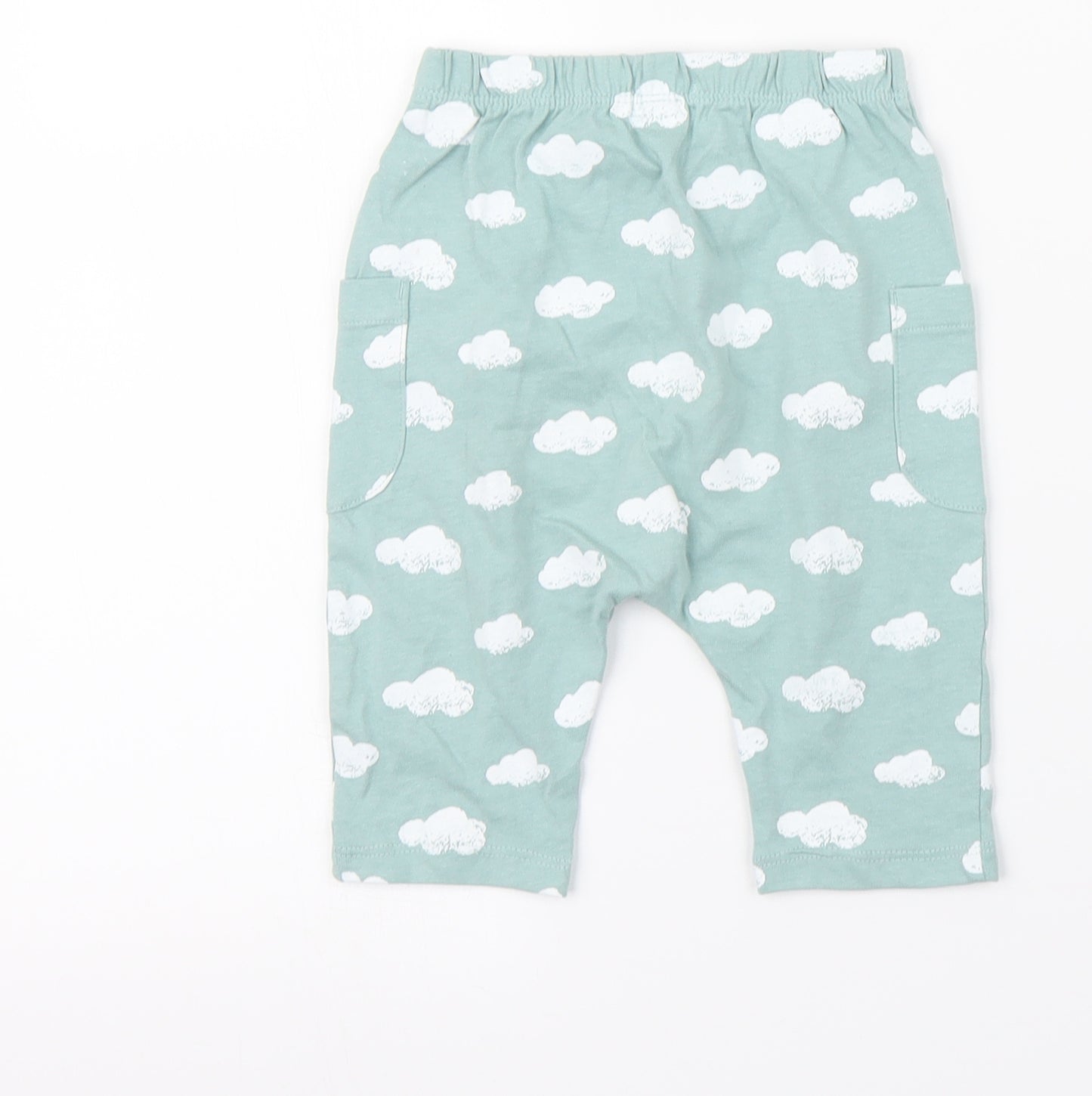 River Island  Blue   Capri Leggings Size 6-9 Months  - clouds