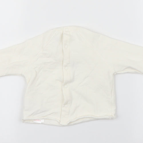 River Island Girls White   Pullover Jumper Size 6-9 Months  - smile