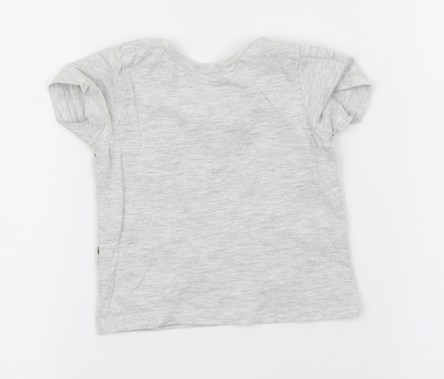 George  Grey Animal Print  Basic T-Shirt Size 3-6 Months  - animal