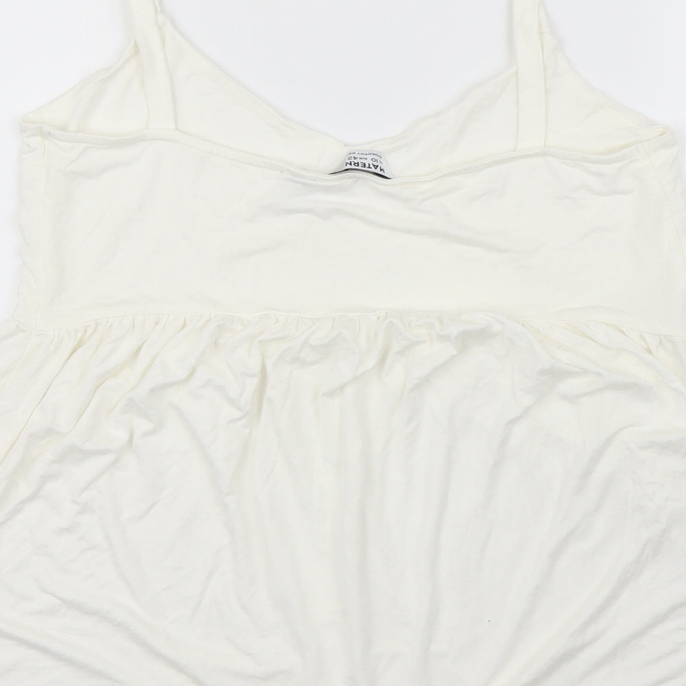 Dorothy Perkins Womens White   Basic T-Shirt Size 14  - maternity