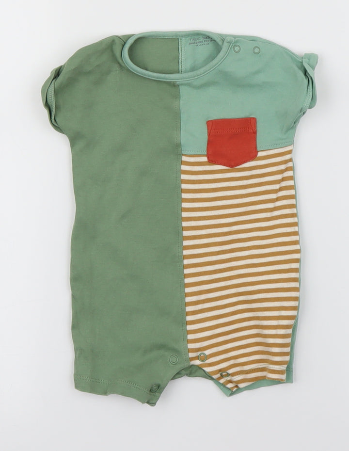 NEXT Green Striped Babygrow One-Piece Size 3-6 Months