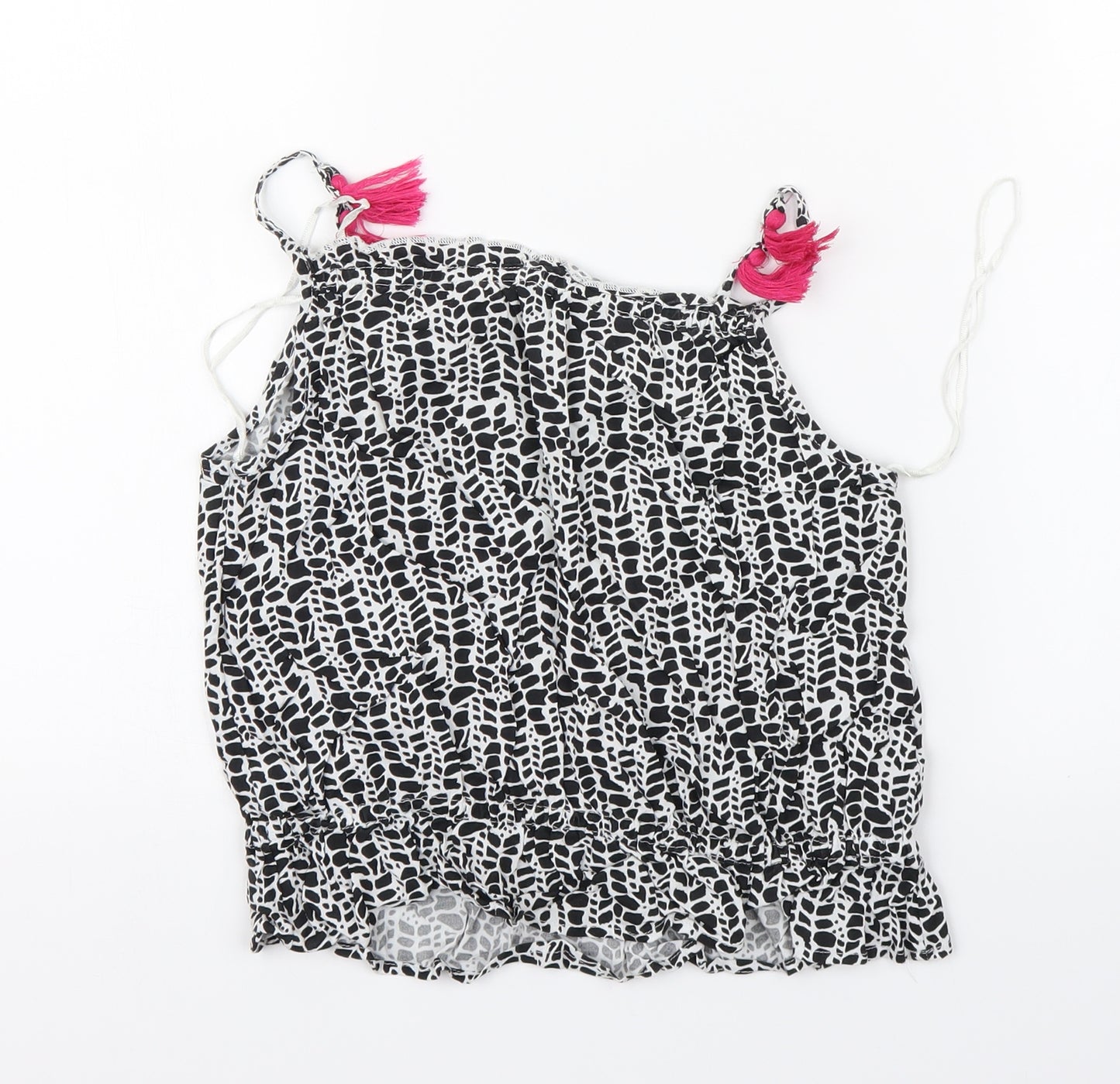 George Girls White Polka Dot  Basic T-Shirt Size 9-10 Years