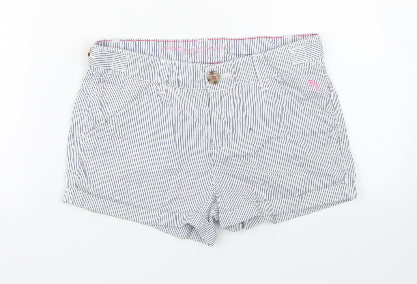 H&M Girls Blue Striped  Bermuda Shorts Size 12-13 Years