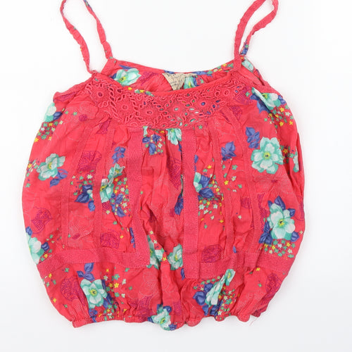 H&M Womens Pink Floral  Basic Blouse Size 10