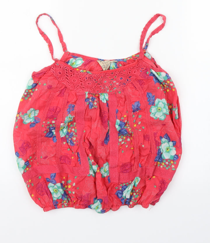 H&M Womens Pink Floral Basic Blouse Size 10