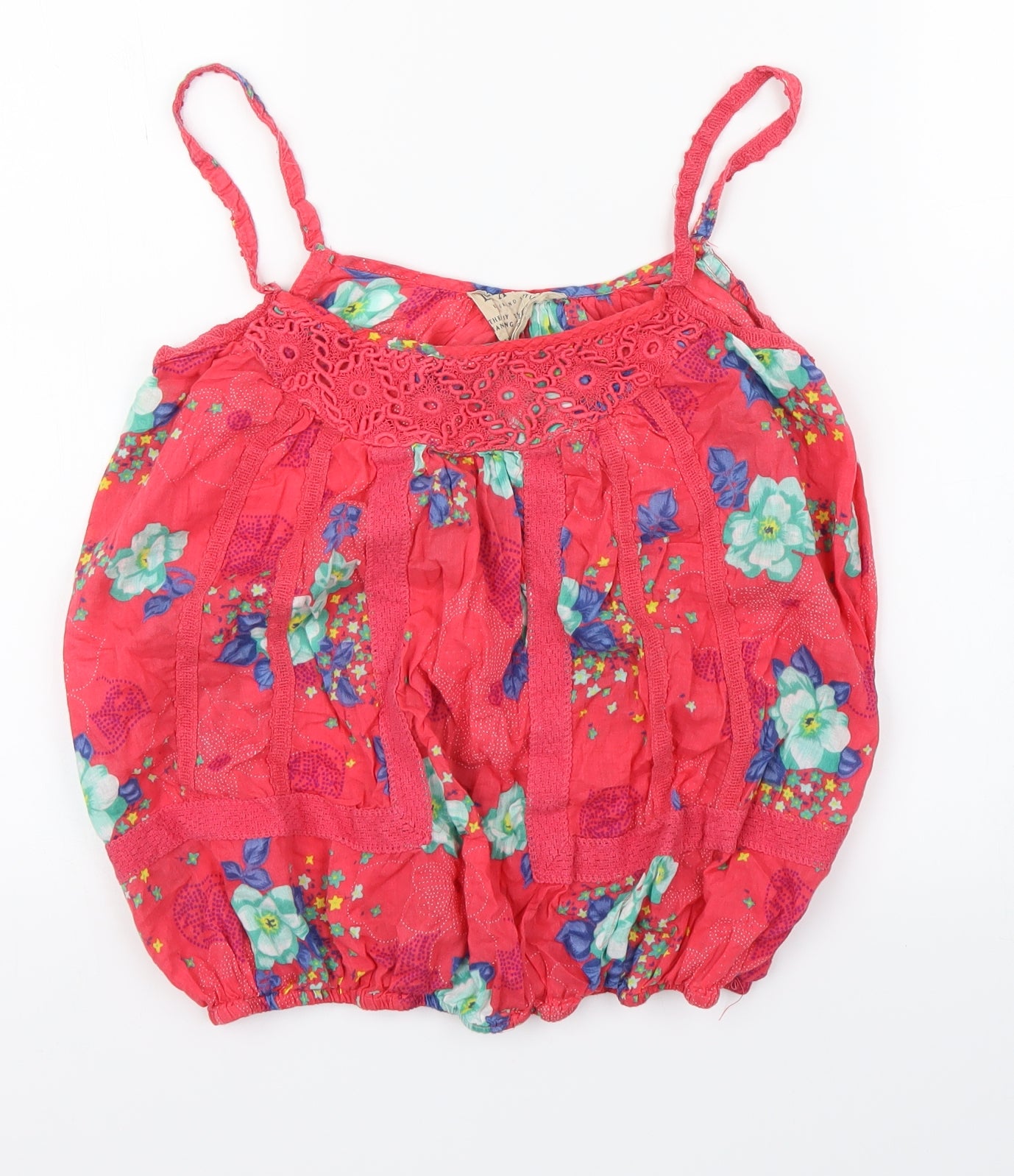 H&M Womens Pink Floral  Basic Blouse Size 10