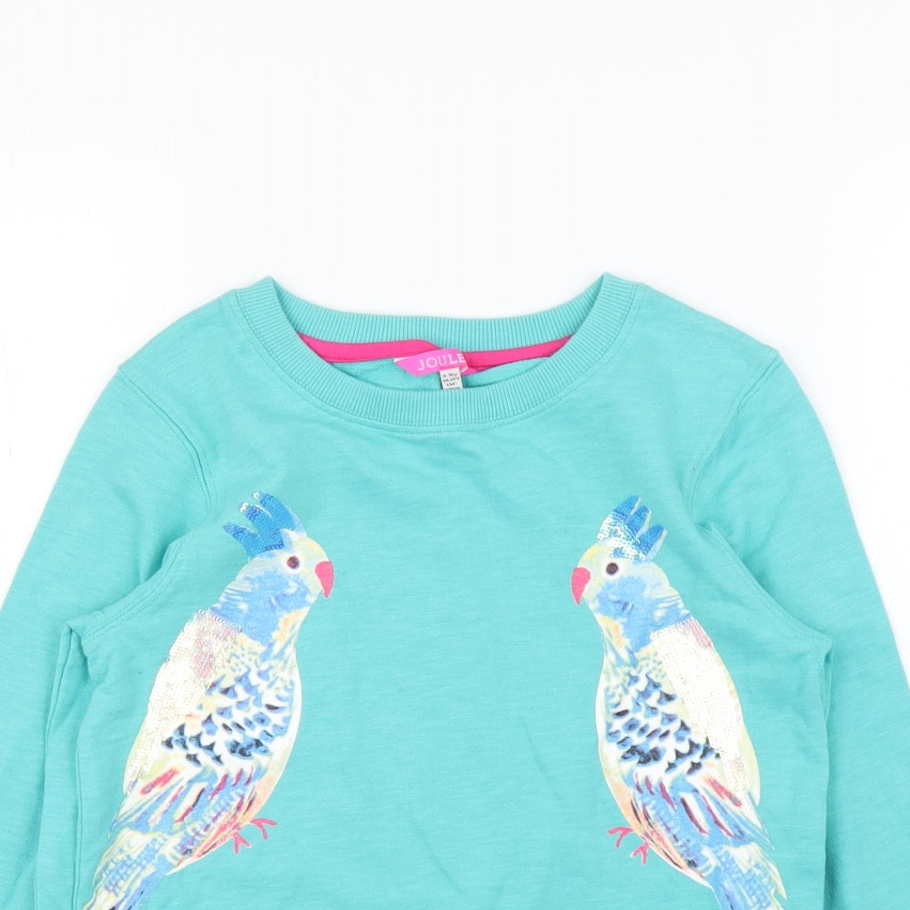 Joules Girls Black   Pullover Sweatshirt Size 9-10 Years  - birds