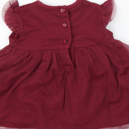 F&F  Purple Floral  A-Line  Size 3-6 Months