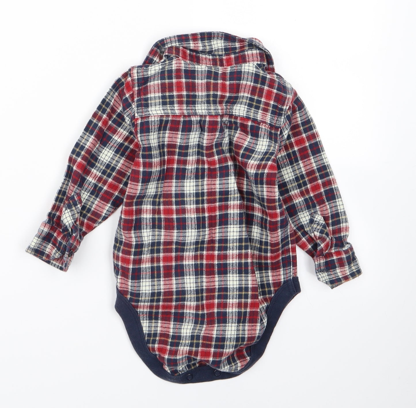 Preworn Baby Red   Basic Button-Up Size Newborn