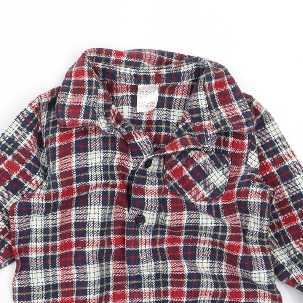 Preworn Baby Red   Basic Button-Up Size Newborn