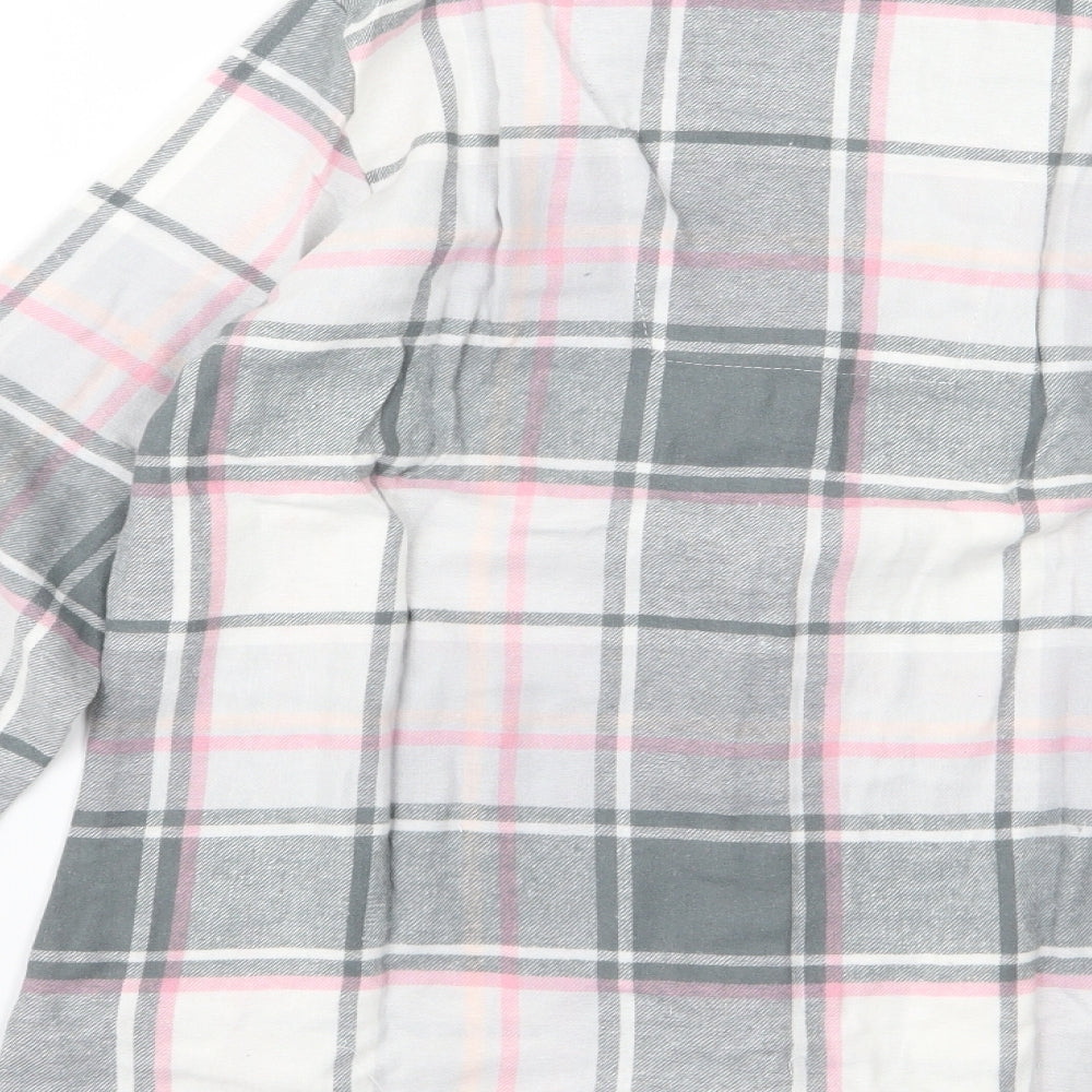 prewon Womens Grey   Basic Button-Up Size M