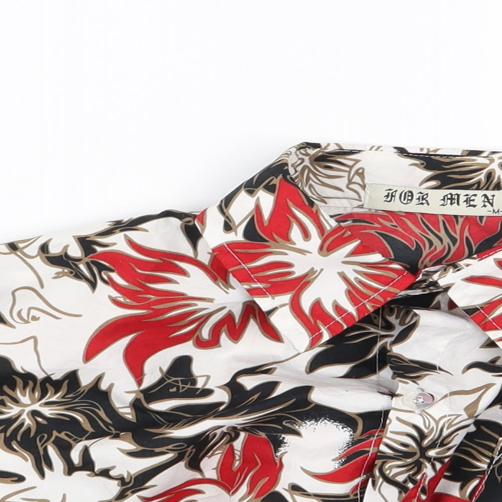 perworn Womens Red  Rayon Cropped Blouse Size M