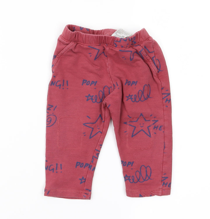 m&s Baby Red Track Pants Trousers Size 9 Months