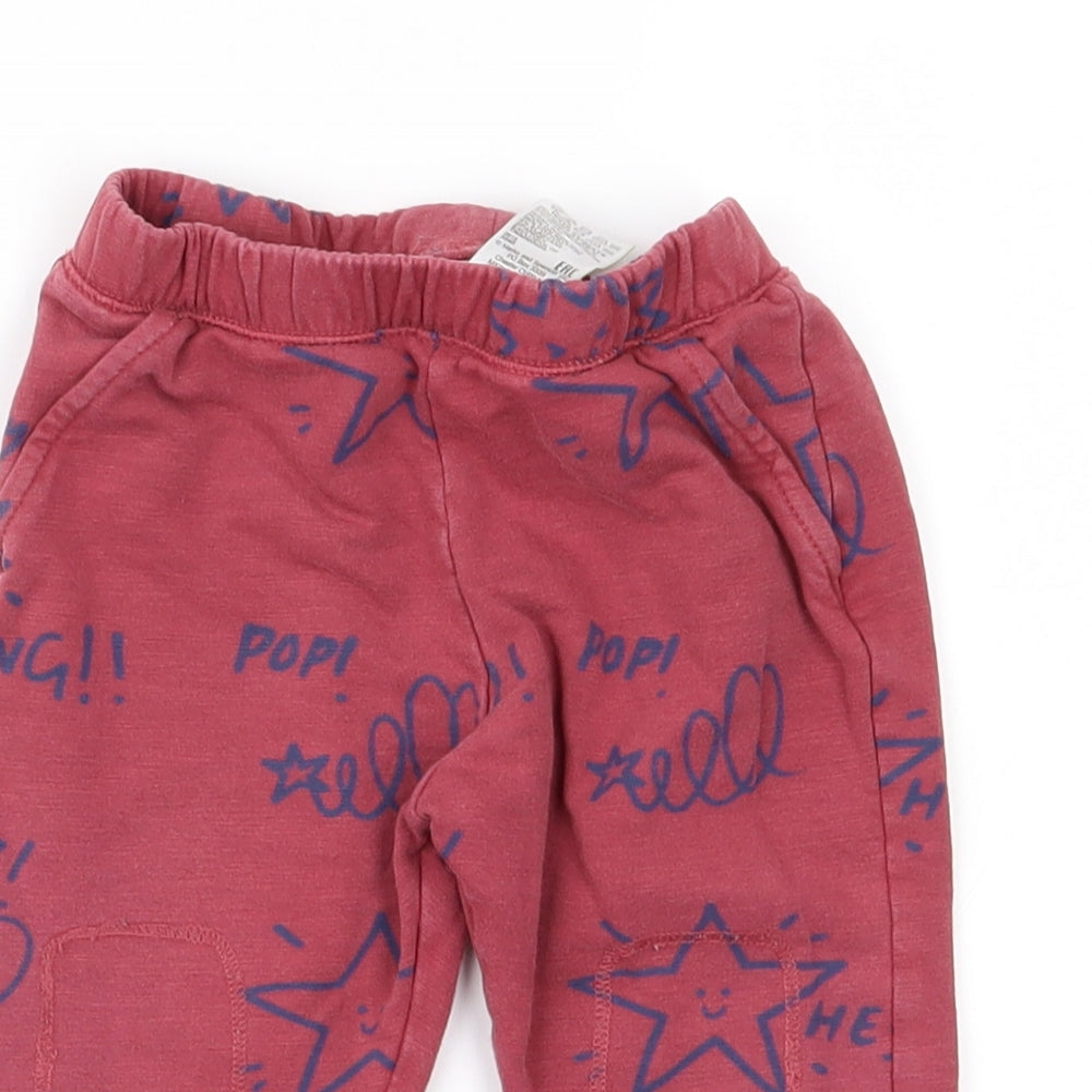 m&s Baby Red   Track Pants Trousers Size 9 Months