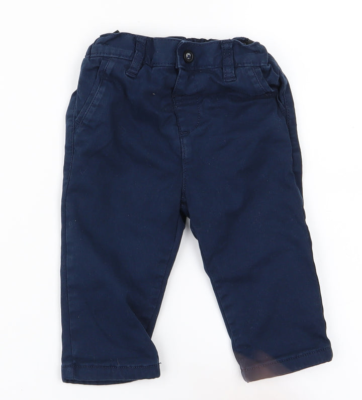 m&S Baby Blue Cargo Trousers Size 12 Months