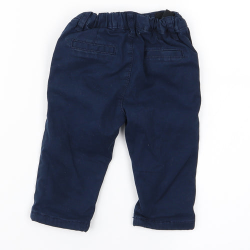 m&S Baby Blue   Cargo Trousers Size 12 Months