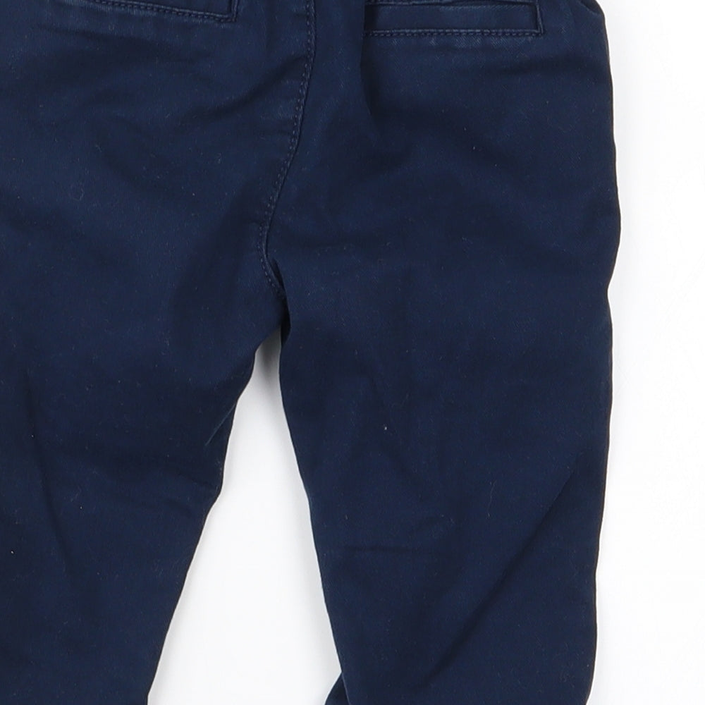 m&S Baby Blue   Cargo Trousers Size 12 Months