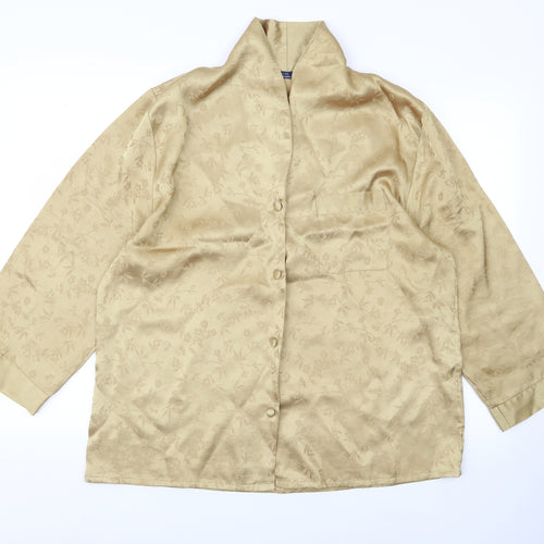 Preworn Womens Gold   Basic Button-Up Size 16