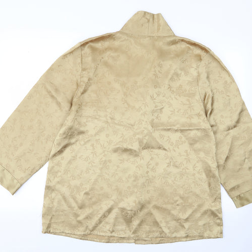 Preworn Womens Gold   Basic Button-Up Size 16