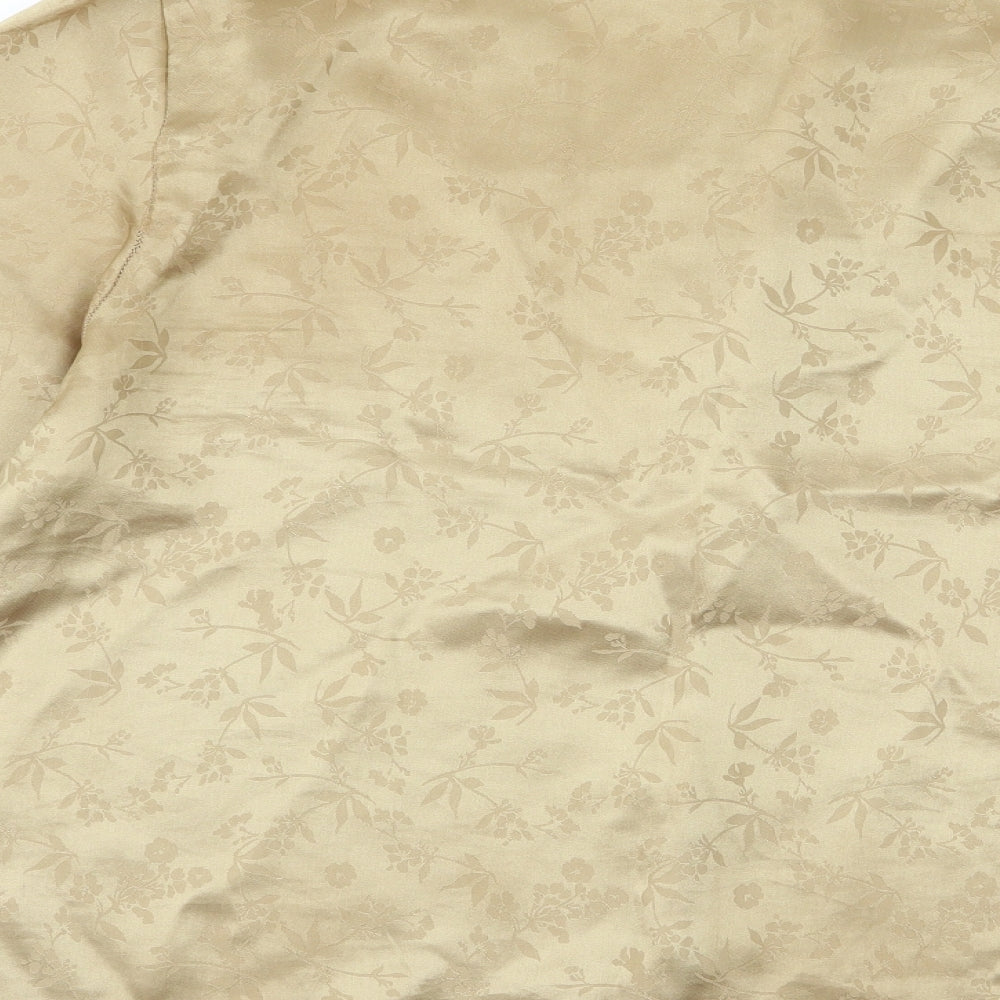 Preworn Womens Gold   Basic Button-Up Size 16