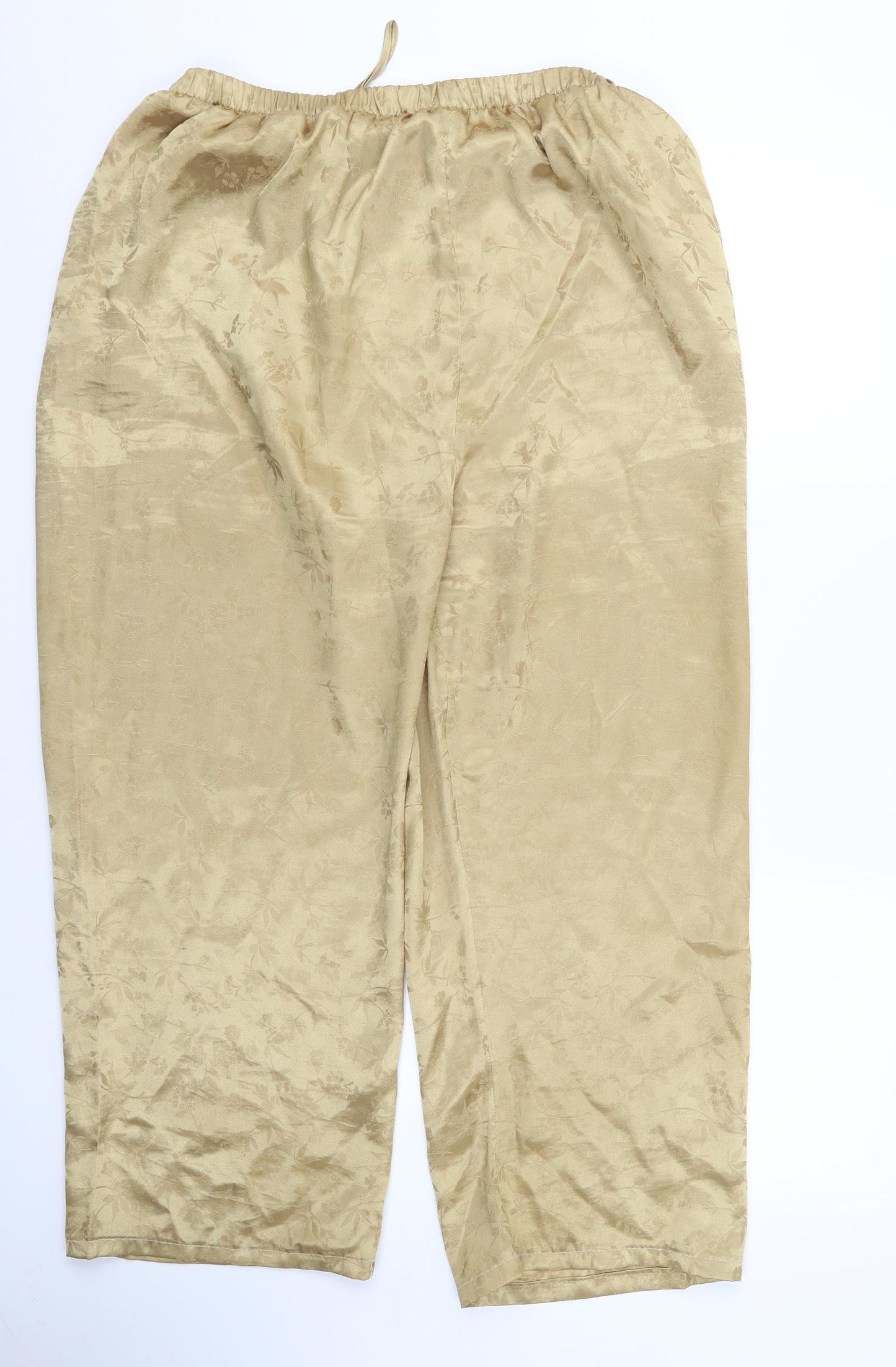 Preworn Womens Gold   Trousers  Size 12 L25 in